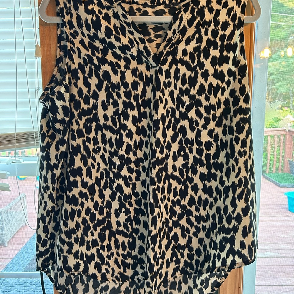 Maurices Black and White Animal Print Blouse